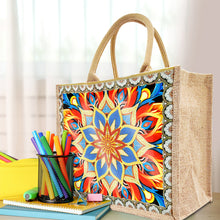 Load image into Gallery viewer, DIY Diamond Painting Linen Waterproof Handbag Shopping Storage Bag Totes Kit(with 2pcs diamond painting)