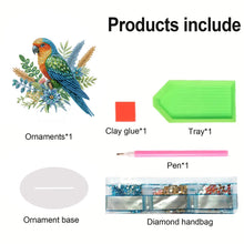 Load image into Gallery viewer, Parrot-Single Side Drill-Acrylic Diamond Desktop Ornament