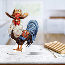 Load image into Gallery viewer, Rooster-Single Side Drill-Acrylic Diamond Desktop Ornament