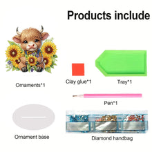 Load image into Gallery viewer, Yak-Single Side Drill-Acrylic Diamond Desktop Ornament