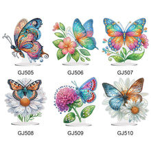 Load image into Gallery viewer, Flower Butterfly-Single Side Drill-Acrylic Diamond Desktop Ornament