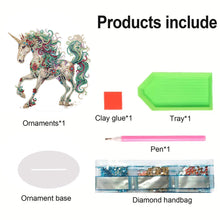 Load image into Gallery viewer, Unicorn-Single Side Drill-Acrylic Diamond Desktop Ornament