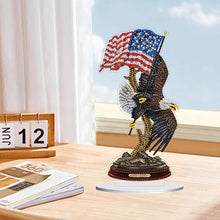 Load image into Gallery viewer, Flower Eagle Hummingbird-Single Side Drill-Acrylic Diamond Desktop Ornament