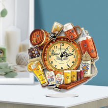 Load image into Gallery viewer, 5D DIY Special Shape Diamond Painting Desk Ornament Handmade Clock Kit