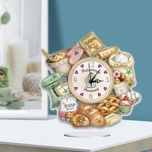 Load image into Gallery viewer, 5D DIY Special Shape Diamond Painting Desk Ornament Handmade Clock Kit