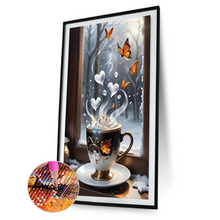 Load image into Gallery viewer, Coffee Butterfly-Full Round Diamond Painting 40*60