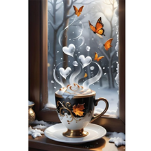 Load image into Gallery viewer, Coffee Butterfly-Full Round Diamond Painting 40*60