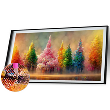 Load image into Gallery viewer, (Big Size)Painted Trees-Full Round Diamond Painting 80*40