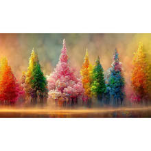 Load image into Gallery viewer, (Big Size)Painted Trees-Full Round Diamond Painting 80*40