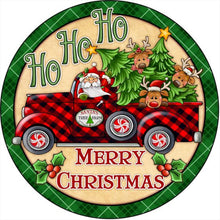 Load image into Gallery viewer, Round Plate Christmas Car-Full Round Diamond Painting-30x30cm
