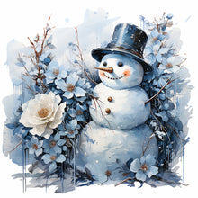 Load image into Gallery viewer, Christmas Snowman-Full Round Diamond Painting-30x30cm