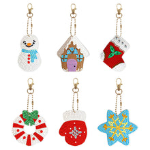 Load image into Gallery viewer, 5/6Pcs/Set-Christmas-Double Side Drill-Diamond Keychain