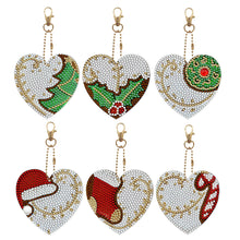 Load image into Gallery viewer, 5/6Pcs/Set-Christmas-Double Side Drill-Diamond Keychain