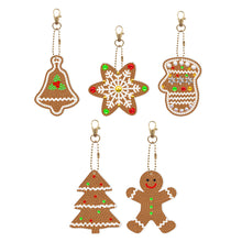 Load image into Gallery viewer, 5/6Pcs/Set-Christmas-Double Side Drill-Diamond Keychain