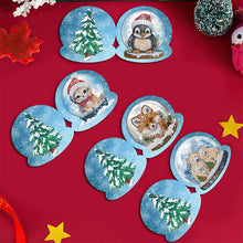 Load image into Gallery viewer, 12Pcs/Set Christmas Animals-Diamond Greeting Cards