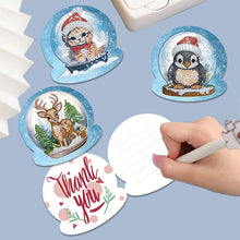 Load image into Gallery viewer, 12Pcs/Set Christmas Animals-Diamond Greeting Cards
