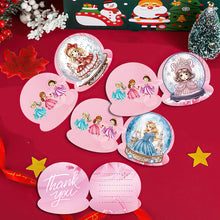 Load image into Gallery viewer, 8Pcs/Set Snowman Princess-Diamond Greeting Cards
