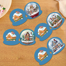Load image into Gallery viewer, 5Pcs/Set Christmas House-Diamond Greeting Cards