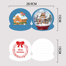 Load image into Gallery viewer, 5Pcs/Set Christmas House-Diamond Greeting Cards