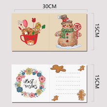 Load image into Gallery viewer, 5Pcs/Set Christmas Gingerbread Man-Diamond Greeting Cards