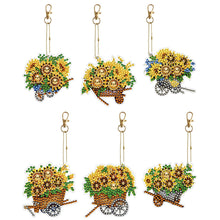Load image into Gallery viewer, 6Pcs/Set Flower/Animal-Double Side Drill-Diamond Keychain
