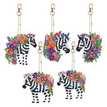 Load image into Gallery viewer, 5/6/8Pcs/Set Christmas Flower-Double Side Drill-Diamond Keychain