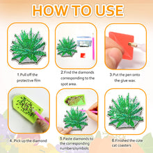 Load image into Gallery viewer, 6Pcs/Set Succulent Plants-Wooden Diamond Painting Coaster