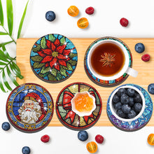Load image into Gallery viewer, 8Pcs/Set Christmas-Wooden Diamond Painting Coaster