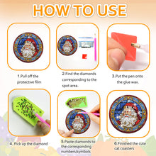 Load image into Gallery viewer, 8Pcs/Set Christmas-Wooden Diamond Painting Coaster