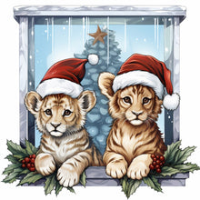 Load image into Gallery viewer, Christmas Animals-Full Round Diamond Painting-30x30cm