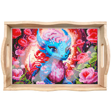 Load image into Gallery viewer, Diamond Painting Decorative Trays with Handle Coffee Table Tray for Serving Food