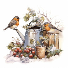 Load image into Gallery viewer, Christmas Bird-Full Round Diamond Painting-30x30cm
