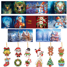 Load image into Gallery viewer, 8Pcs/set Christmas-Diamond Greeting Cards
