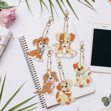 Load image into Gallery viewer, 5pcs Diamond Painting Keyring Kits DIY Keychain Bag Pendant Kits