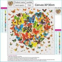 Load image into Gallery viewer, Butterfly Heart - Full Drill Round Drill - 30x30cm