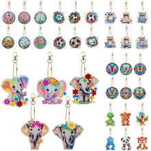 Load image into Gallery viewer, 5pcs/set-Animal-Double Side Drill-Diamond Keychain