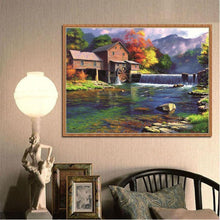 Load image into Gallery viewer, Running Water House - Full Drill Round Drill - 40x30cm