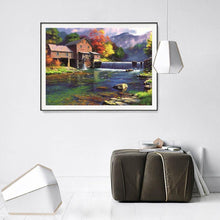 Load image into Gallery viewer, Running Water House - Full Drill Round Drill - 40x30cm