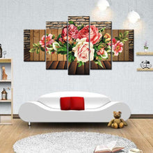 Load image into Gallery viewer, 5pcs/set Flower - Full Drill Round Drill Painting - 95x45cm