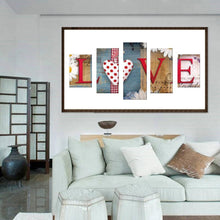 Load image into Gallery viewer, 5pcs/set LOVE - Full Drill Round Drill Painting - 95x45cm