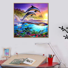 Load image into Gallery viewer, Dolphin - Full Drill Round Diamond Painting - 30x30cm