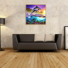 Load image into Gallery viewer, Dolphin - Full Drill Round Diamond Painting - 30x30cm