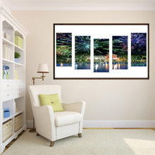 Load image into Gallery viewer, 5pcs/set Waterside City - Full Drill Round Drill Painting - 95x45cm