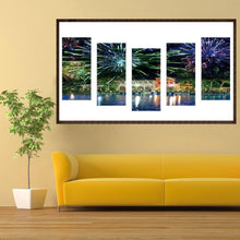 Load image into Gallery viewer, 5pcs/set Waterside City - Full Drill Round Drill Painting - 95x45cm