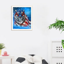 Load image into Gallery viewer, The US Flag Tiger - Full Drill Round Drill - 30x35cm