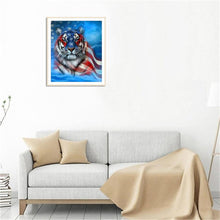 Load image into Gallery viewer, The US Flag Tiger - Full Drill Round Drill - 30x35cm