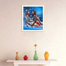 Load image into Gallery viewer, The US Flag Tiger - Full Drill Round Drill - 30x35cm