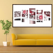 Load image into Gallery viewer, 5pcs/set Flower - Full Drill Round Drill Painting - 95x45cm
