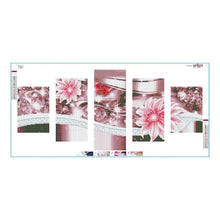 Load image into Gallery viewer, 5pcs/set Flower - Full Drill Round Drill Painting - 95x45cm
