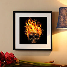Load image into Gallery viewer, Flaming Skull - Full Diamond Painting - 30x30cm